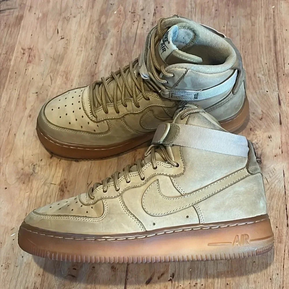 Nike Air Force 1 High Flax Youth Size 6Y GS wheat Brown From 2015 (807617-200) - Picture 5 of 7